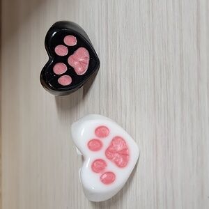 ANIMAL LOVER PAW PRINT HEART RING, CHOICE OF COLOR